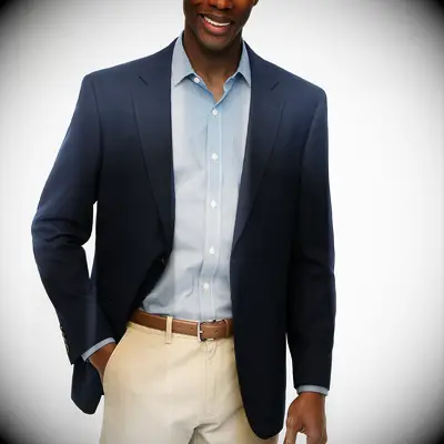 J. Crew Factory classic navy blazer for courthouse wedding