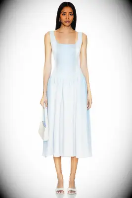 REVOLVE blue cotton sundress for courthouse wedding