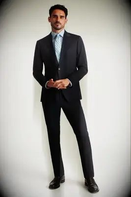 Bonobos navy wool suit for courthouse wedding