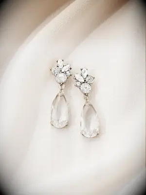 Olive & Piper crystal drop earrings for bridesmaids