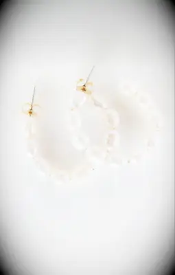 ALV Jewels pearl hoop earrings for bridesmaids