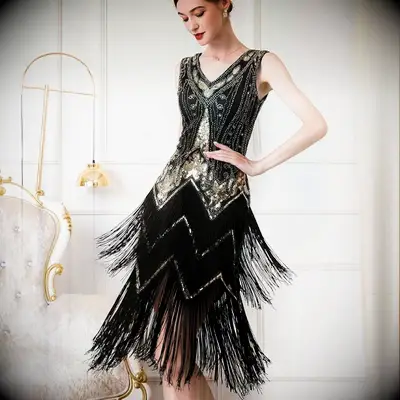 Flapper Halloween wedding guest costume