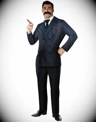 Gomez Addams pinstripe suit Halloween wedding guest costume
