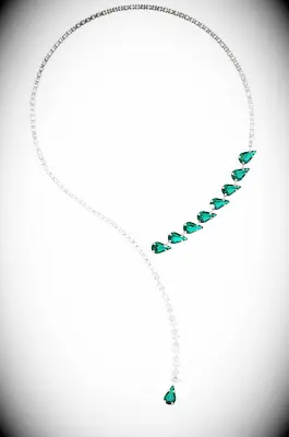 8 Other Reasons emerald necklace for V-neck wedding dress