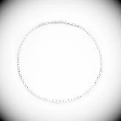 NOA Jewelry tennis necklace for V-neck wedding dress