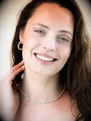 Pearl and diamond necklace