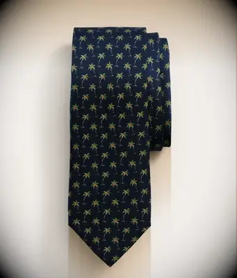 Brooks Brothers palm tree tie semi-formal wedding guest attire