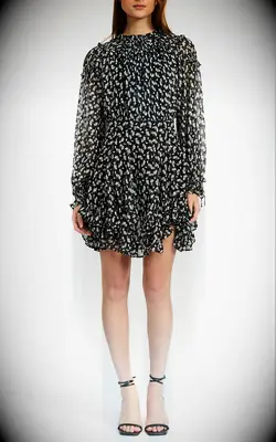 Floral mini semi-formal wedding guest dress