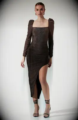 Metallic midi dress from ASTR The Label