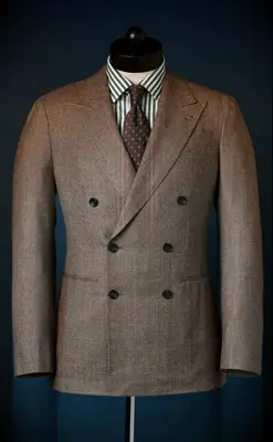 Brown Flannel Prince of Wales Check Suit from Spier & MacKay 