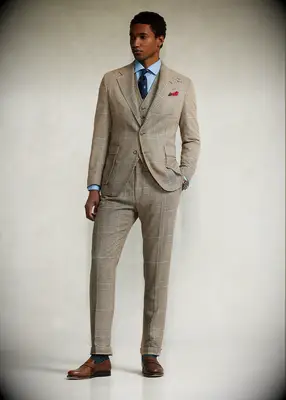 RL67 Glen Plaid Silk Jacket from Polo Ralph Lauren 