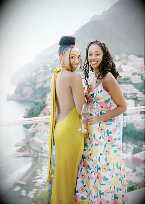 guests wearing beach wedding attire