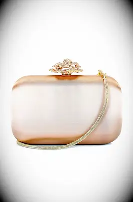 olga berg peach clutch