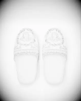 Versace baroque bridal slippers