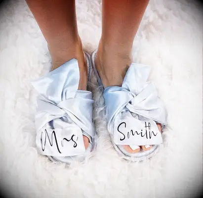 Sisters G Mrs bride slippers