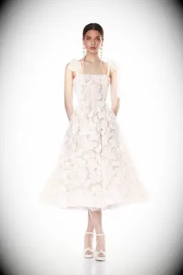 Bronx and Banco floral Bridgerton themed bridal shower tea dress