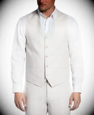 Cubavera linen vest for beach wedding