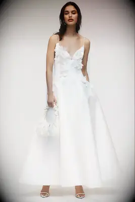 Acler 3D floral second wedding dress