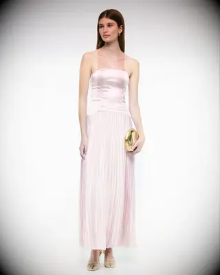 Abercrombie blush pink strapless second wedding dress