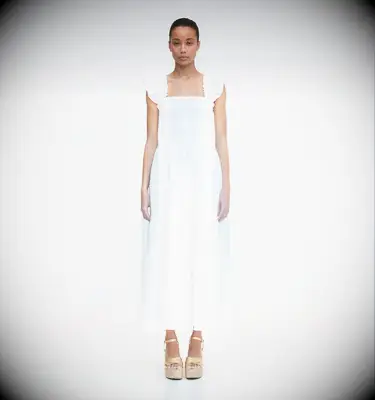 Hill House Home white maxi nap second wedding dress