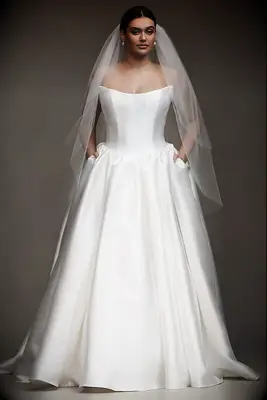 Jenny by Jenny Yoo strapless wedding dress for second wedding
