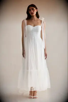 Birdy Grey mesh corset second wedding dress