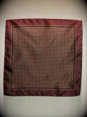 Rust pocket square for fall groom