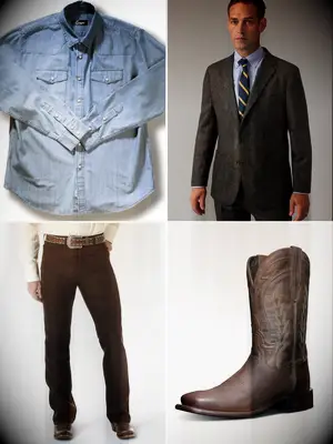 Semi-formal western wedding outfit