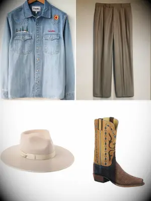 Boho western grooms wedding outfit