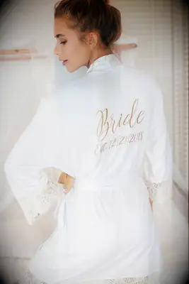 Customized embroidered robe