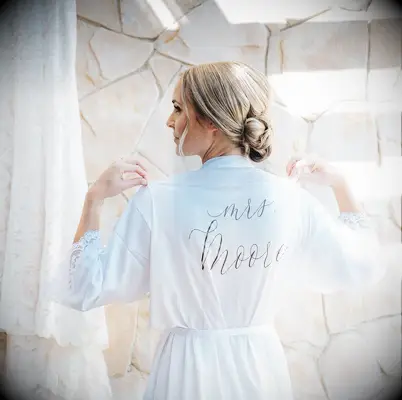 custom bride robe