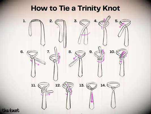 How to tie a trinity knot step by step visual diagram