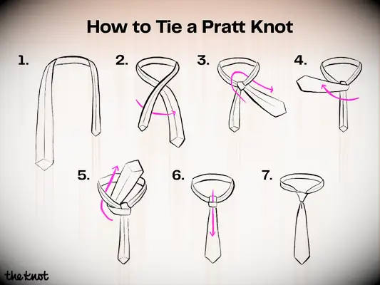 How to tie a pratt knot step by step image
