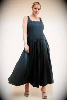Nuuly black wedding guest dress rental