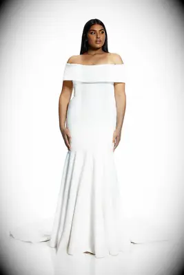 Strapless 90s wedding dress by KYHA. 