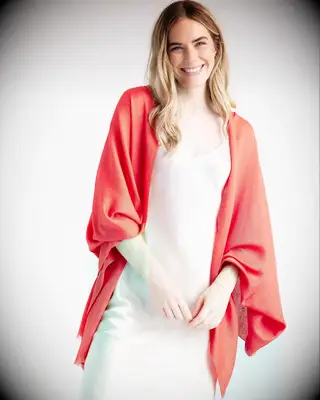 Cashmere scarf for wedding guest to wear over dress