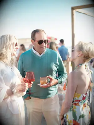 summer wedding guests