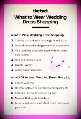 What to wear and what not to wear wedding dress shopping