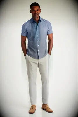 Blue button up shirt