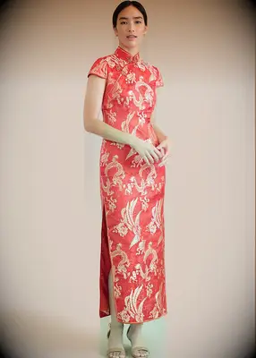 East Meets Dress traditional red and gold Chinese wedding dress