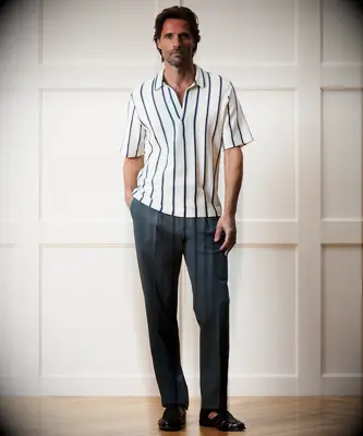 Striped shirt for summer wedding guest
