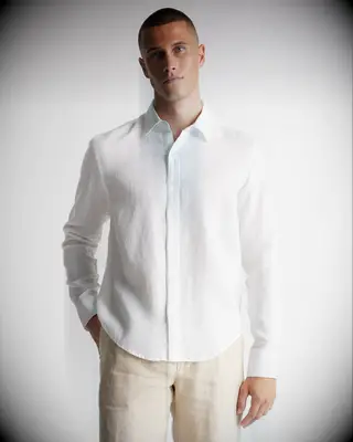 Quince white summer wedding guest shirt