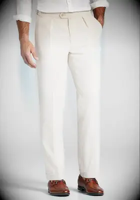Cream trousers for summer wedding guest