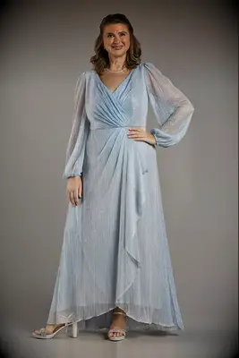 Glitter knit sleeve dress