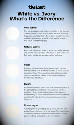 Vestidos de novia de marfil vs blancos: ¿Cuál es la diferencia?