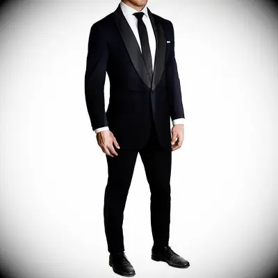 State & Liberty Athletic Fit Navy with Shawl Collar Tuxedo