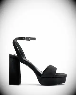 Vince Camuto black shoes to wear with blue dress