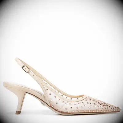 Zappos beige heels to wear with blue dress