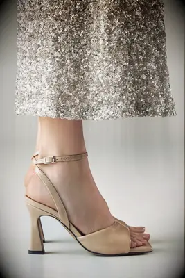 Anthropologie nude heels to wear with sparkly dress