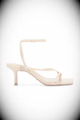 Tony Bianco nude heels to wear with navy dress